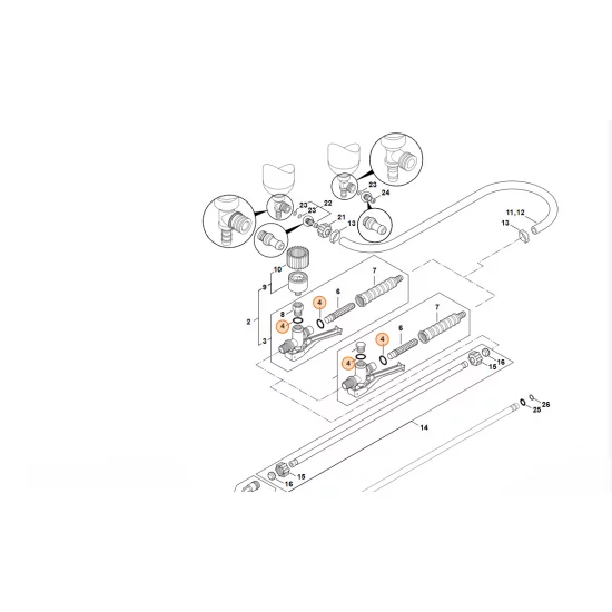 STIHL  Okrągły pierścień uszczelniający 15,54x2,62 9645 945 7570